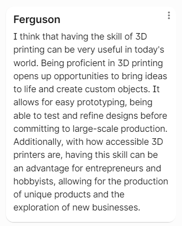 3D Printing Discussion